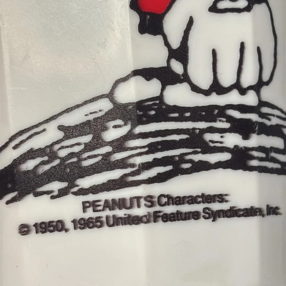 Vintage 1965 Charlie Brown and Snoopy/ Oscar Meyer Plastic Party Cups